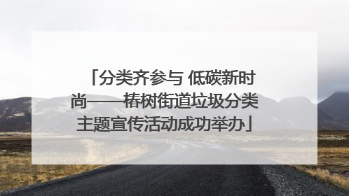 分类齐参与 低碳新时尚——椿树街道垃圾分类主题宣传活动成功举办
