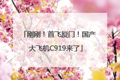 刚刚！首飞厦门！国产大飞机C919来了