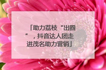 助力荔枝“出圈”，抖音达人团走进茂名助力营销
