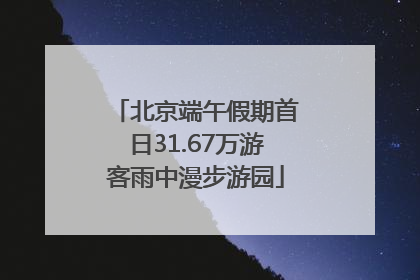 北京端午假期首日31.67万游客雨中漫步游园