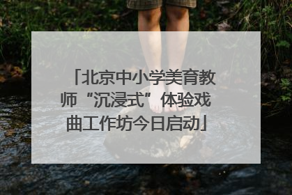 北京中小学美育教师“沉浸式”体验戏曲工作坊今日启动