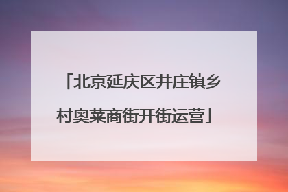 北京延庆区井庄镇乡村奥莱商街开街运营