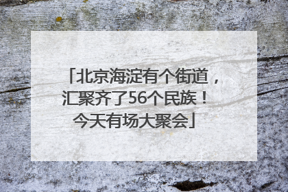 北京海淀有个街道，汇聚齐了56个民族！今天有场大聚会