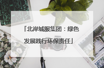 北岸城服集团：绿色发展践行环保责任