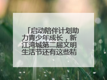 启动陪伴计划助力青少年成长，新江湾城第二届文明生活节还有这些精彩内容