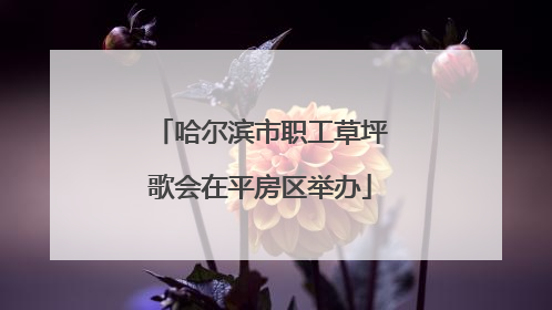 哈尔滨市职工草坪歌会在平房区举办