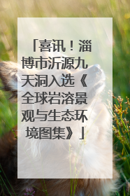 喜讯！淄博市沂源九天洞入选《全球岩溶景观与生态环境图集》