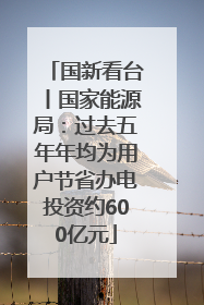国新看台丨国家能源局：过去五年年均为用户节省办电投资约600亿元
