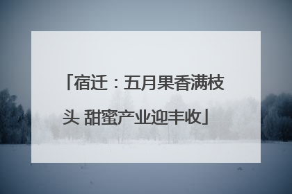 宿迁：五月果香满枝头 甜蜜产业迎丰收