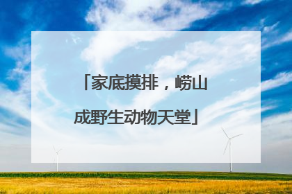 家底摸排，崂山成野生动物天堂