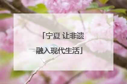 宁夏 让非遗融入现代生活