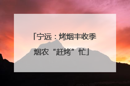 宁远：烤烟丰收季 烟农“赶烤”忙