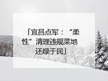 宜昌点军：“柔性”清理违规菜地 还绿于民