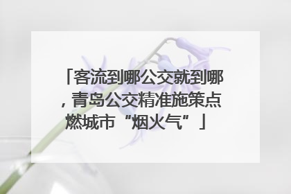 客流到哪公交就到哪，青岛公交精准施策点燃城市“烟火气”
