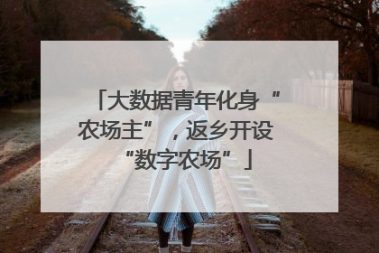 大数据青年化身“农场主”，返乡开设“数字农场”