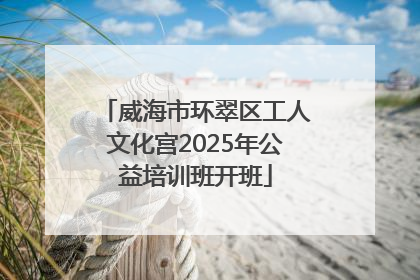 威海市环翠区工人文化宫2025年公益培训班开班