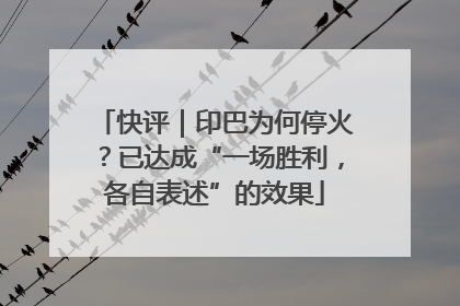 快评｜印巴为何停火？已达成“一场胜利，各自表述”的效果