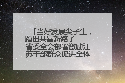 当好发展尖子生，蹚出共富新路子——省委全会部署激励江苏干部群众促进全体人民共同富裕