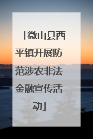 微山县西平镇开展防范涉农非法金融宣传活动