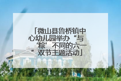 微山县鲁桥镇中心幼儿园举办“与‘粽’不同的六一”双节主题活动