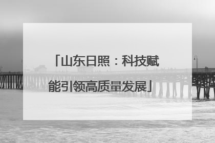 山东日照：科技赋能引领高质量发展