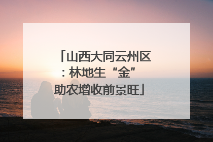山西大同云州区：林地生“金” 助农增收前景旺