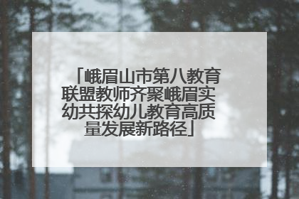 峨眉山市第八教育联盟教师齐聚峨眉实幼共探幼儿教育高质量发展新路径