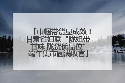 巾帼带货显成效！甘肃省妇联“陇姐带甘味 陇货优品位”端午集市圆满收官