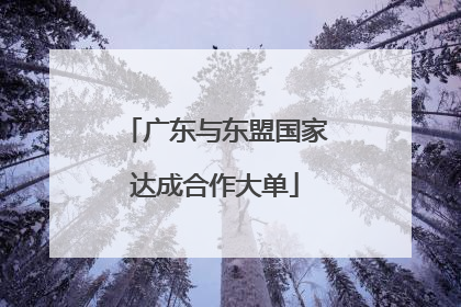 广东与东盟国家达成合作大单