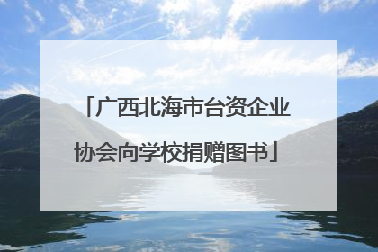 广西北海市台资企业协会向学校捐赠图书