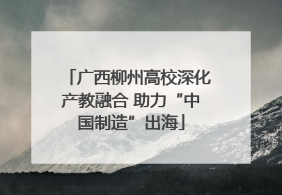 广西柳州高校深化产教融合 助力“中国制造”出海