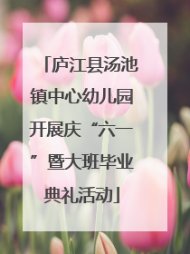 庐江县汤池镇中心幼儿园开展庆“六一”暨大班毕业典礼活动