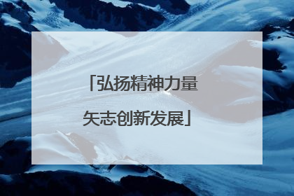 弘扬精神力量 矢志创新发展
