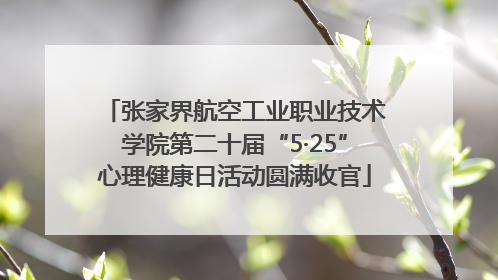 张家界航空工业职业技术学院第二十届“5·25”心理健康日活动圆满收官