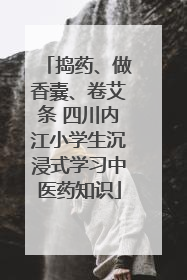 捣药、做香囊、卷艾条 四川内江小学生沉浸式学习中医药知识
