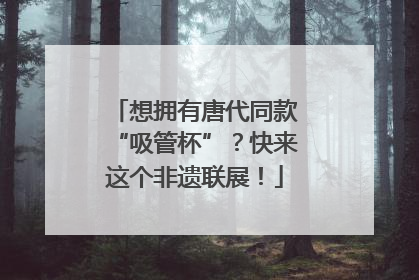 想拥有唐代同款“吸管杯”？快来这个非遗联展！