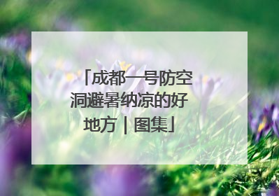 成都一号防空洞避暑纳凉的好地方｜图集