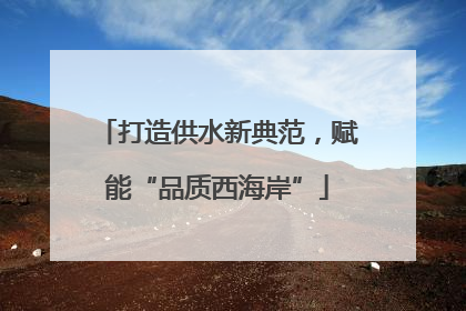 打造供水新典范，赋能“品质西海岸”