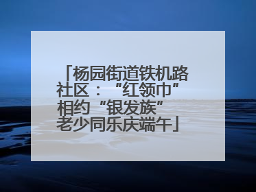 杨园街道铁机路社区：“红领巾”相约“银发族” 老少同乐庆端午