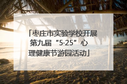 枣庄市实验学校开展第九届“5·25”心理健康节游园活动