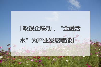 政银企联动，“金融活水”为产业发展赋能