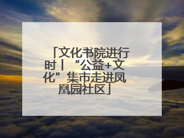 文化书院进行时丨“公益+文化”集市走进凤凰园社区