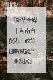 新华全媒+｜海南自贸港：政策创新赋能产业发展