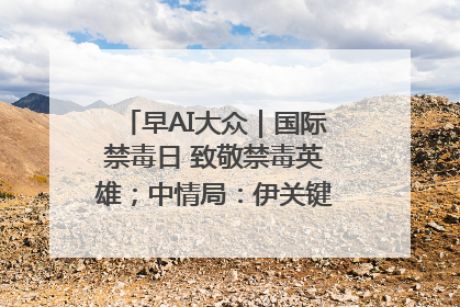 早AI大众｜国际禁毒日 致敬禁毒英雄；中情局：伊关键核设施被摧毁