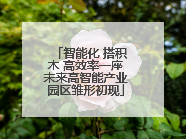 智能化 搭积木 高效率一座未来高智能产业园区雏形初现