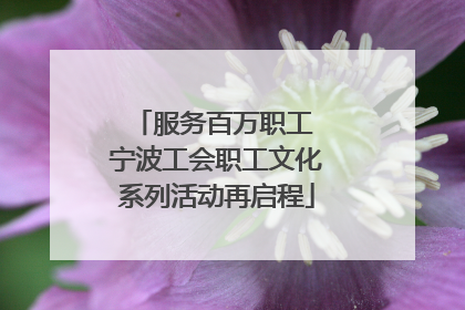 服务百万职工 宁波工会职工文化系列活动再启程