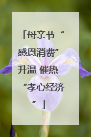 母亲节“感恩消费”升温 催热“孝心经济”