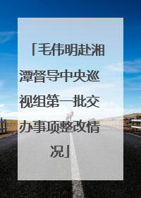 毛伟明赴湘潭督导中央巡视组第一批交办事项整改情况