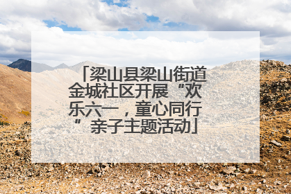 梁山县梁山街道金城社区开展“欢乐六一，童心同行”亲子主题活动