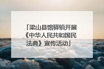 梁山县馆驿镇开展《中华人民共和国民法典》宣传活动